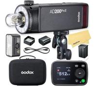 GODOX AD200 Pro II AD200Pro II 200Ws TTL Pocket Flash Strobe,Portable Flash | for Sony/Canon/Nikon/Fujifilm/Olympus/Panasonic Etc Cameras,2.4G 1/8000 HSS,500 Full Power Flashes,0.01-1.8s Recycle Time