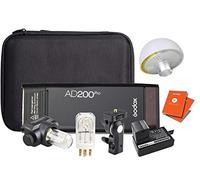 GODOX AD200 Pro Kit with AD-S17 Wide Angle Diffuser Shade Dome Soft Focus Diffuser, 200Ws 2.4G Flash Strobe TTL HSS 1/8000s High Speed Flash + 12 Month Extended Warranty Card (3 Yrs)