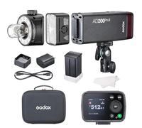 Godox AD200Pro II AD200 Pro II Camera Flash Speedlight 200Ws Led Video Light,TTL 2.4G,HSS 1/8000s,500 Full Power Flashes,for Sony Canon Nikon Fuji Olympus Cameras (AD200 AD200Pro Upgraded)