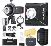 GODOX AD200Pro II Flash+Godox Softbox EazyFlow Rect 40x40cm+S3 Bracket | 2.4G TTL 1/8000 HSS,500 Full Power Flashes,0.01-1.8s Recycle Time for Canon Sony Nikon Fujifilm Olympus Panasonic Etc Cameras