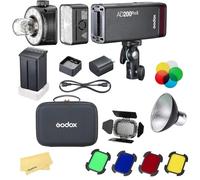 Godox AD200ProII Pocket Flash with AD-M Reflector and BD-07 II,0.01-1.8s Recycle Time,2980mAh Lithium Battery,500 Full Power Flashes for Canon Sony Nikon Fuji Fujifilm Olympus Panasonic Pentax