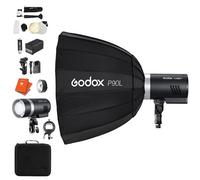 GODOX AD300 Pro Studio Portable Flash 300Ws TTL HSS 1/8000th High Speed Bi-Colour Modelling Lamp 3000K 6500K For Portraits, photos 12 Month Extended Warranty Card (3 Yrs) Bowens Softbox Lighting Kit