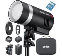 Godox AD300Pro II AD300ProII Outdoor Flash Compatible for Canon Sony Nikon | 1/8000s HSS, 16 Colour Groups, 12W Bi-Colour LED, 1/512-1/1 Power Output, 0.01-1.5s Recycle, Up to 350 Full-Power Flashes
