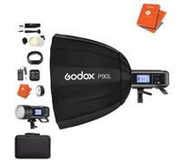 Godox AD400 Pro Portable Studio Flash Light Photography | TTL Flash 400Ws HSS 1/8000s 2.4G Wireless System Strobe, Carry Case + 12 Month Extended Warranty Card PL90 Round Softbox Bowens Fit