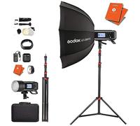 Godox AD400 Pro Portable Studio Flash Light Photography | TTL Flash 400Ws HSS 1/8000s 2.4G Wireless System Strobe, Carry Case + 12 Month Extended Warranty Card 360cm Tripod Lightstand ADS85S Softbox
