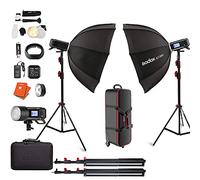 GODOX AD400 Pro Portable Studio Flash Lighting Kit/w 2x AD-S85W White 85cm Softboxes | TTL Flash 400Ws HSS 1/8000s 2.4G Wireless System Strobe/w Roller Bag + 12 Month Extended Warranty Card (3 Yrs)