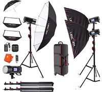 GODOX AD600 Pro Portable Studio Flash Kit/w 3x AD600Pro, 1 White Reflective Umbrella, 2 70x100cm Softbox Roll case TTL Flash 600Ws HSS 1/8000s 2.4G Wireless + 12 Month Extended Warranty Card (3 Yrs)