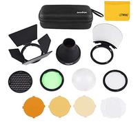 Godox AK-R1 Accessory Kit for V1 Flash and H200R AD200 AD200Pro Studio Flash,Included Barn Door, Snoot, Color Filter, Reflector, Honeycomb