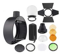 Godox AK-R1 Round Head Accessories Kit Godox S-R1 Flash Head Adapter for Godox V860II TT685 TT600 Camera Flash Speedlight + NAMVO Diffuser