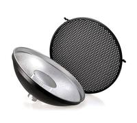 Godox Black/Silver Beauty Dish Photography Reflector for AD200Pro II AD200pro AD200, AD360II Flash - Honeycomb Cover Included (AD-S3)