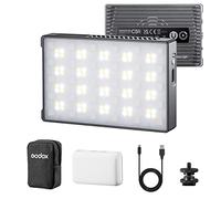 Godox C5R RGB Video Light 5W 2500K-8500K CRI96 TLCI97 39 FX Lighting Effects LED Video Light Panel Support Wireless Charging &Magnetic Attraction for DSLR Photography Lighting, YouTube, TikTok