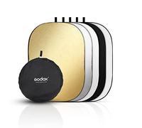 GODOX Collapsible Photography Light Reflector, 5-in-1 Oval Multi Disc Diffuser with Carrying Bag- Gold, Silver, Black, White, Translucent for Photo Studio Outdoor Lighting (100x150cm)