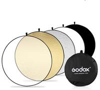 GODOX Collapsible Photography Light Reflector, 5-in-1 Oval Multi Disc Diffuser with Carrying Bag- Gold, Silver, Black, White, Translucent for Photo Studio Outdoor Lighting (5in1 60CM)
