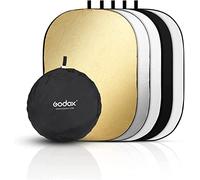 GODOX Collapsible Photography Light Reflector, 5-in-1 Oval Multi Disc Diffuser with Carrying Bag- Gold, Silver, Black, White, Translucent for Photo Studio Outdoor Lighting (150x200cm)