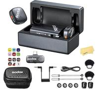 GODOX Cube-C Combo Kit1 2.4GHz Wireless Microphone System,Mini Size,48kHz/24bit Hi-Res Audio,300M Stable Transmission,Compatible with Cameras,Mobile Phones,Tablets,Computers