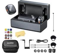 GODOX Cube-C Kit2 2.4GHz Wireless Microphone System,Mini Size,48kHz/24bit Hi-Res Audio,300M Stable Transmission,Compatible with Cameras,Mobile Phones,Tablets,Computers