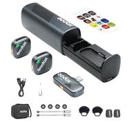 GODOX Cube-SC Kit2 2.4GHz Wireless Microphone System for iPhone15 and Android USB-C Port,Up to 30H Runtime,300m Stable Transmission,Portability for Interview,Livestream,Outdoor Shooting,Vlog