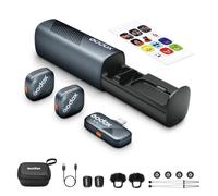 GODOX Cube-SC Kit2 Microphone for Android Phones, 2.4G Wireless Mini Mic, Type-C iPhone 15, Noise Cancellation, 48kHz/24bit Audio Quality, 30H Duration (2 TX +1 RX +Chargaing Case)