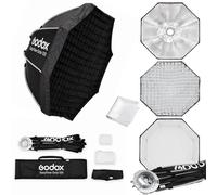 Godox EazyFlow 120cm Large Octagonal Softbox with Grid, Quick Release Professional Studio Light Modifier with Bowens Mount, Ideal for Full-Body Portraits, Fashion Photography and Wedding Shoots