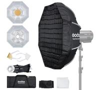 GODOX EazyFlow 25.6"/65cm Foldable Silver Beauty Dish | With white diffuser and Bowens honeycomb grill, compatible with GODOX AD600 SK400 MS300 LE200BI/LE300BI