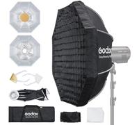 GODOX EazyFlow 85cm/33.5" White Beauty Dish with Diffuser and Honeycomb Grid, Bowens Connector, Compatible with Godox AD600, SK400, MS300, LE200BI/LE300BI Studio Flashes