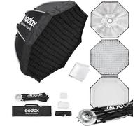Godox EazyFlow 90cm Quick Release Octabox with Honeycomb Grid, Octagonal Softbox with Bowens Mount for Soft Uniform Light, Perfect for Half-Body Portraits, YouTube Vlogging and Studio Work