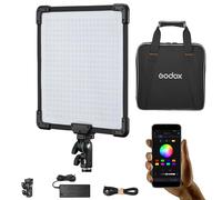 Godox FH50Bi Ultra-Thin Flexible Handheld LED Soft Video Light Panel, 2800~6500K CRI97+, APP Control, with AD-E2 Flash Holder Metal Bracket, Carry Bag for YouTube Studio Photography and Video Shooting