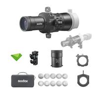 Godox FP-M-50 Flash Projector, Flash Projection Attachment for Square Head Speedlight, EF Mount, 50° Projections Lens, Speedlite Attachment for Godox V860III, TT520III, AD200 Pro II, TT685II, etc
