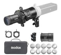 Godox FP-M-50 Flash Projector Snoot, Flash Attachment for AD200Pro (Square Head), AD200ProII (Square Head) & Most Video Speedlights, 50°Wide-Area Light Coverage, Interchangeable Lenses