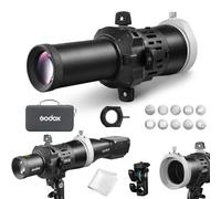 Godox FP-R-19 Projection Attachment for Round Head Flash, 19° Flash Projector for V1 V1Pro V100 AD100Pro H200R AD200Pro Round Head, 360° Rotatable 4-Leaf Shutter, Metal Body