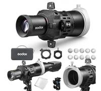 Godox FP-R-36 Flash Projection Attachment, 36° Flash Projector for V1 V1Pro V100 AD100Pro H200R AD200Pro Round Head, 360° Rotatable 4-Leaf Shutter, Metal Body