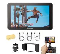 GODOX GM6S 4K HDMI 5.5" Ultra Bright Camera Monitor,1200nit Full HD 1920×1080 Resolution,160°H/160°V Ultra-Wide Viewing Angle,DC/Type-C Power Supply,25 Custom 3D LUT