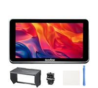 Godox GM6S Pro Kit 1 DSLR Camera Field Monitor, 5.5 Inch Touch Screen, 2000 Nits 4K HDMI Input/Loop-Through, 3D LUT Import, HD 1920x1080 IPS, Screenshot, On-Camera Monitor with Sunshade Hood