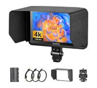 Godox GM6s Touch Screen DSLR Camera Field Monitor 5.5 inch IPS 4K 1920x1080 IPS Screen Touch Control HDMI 3D LUT 1200 nits 160°Wide View Angle Type-C/DC/Battery Powered Anti-Reflective Screen