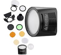 GODOX H200R Ring Flash Head + AK-R1 Accessories Kit for Godox AD200 / AD200Pro Pocket Flash (Dome Diffuser, Colour Filters, Honeycomb, Snoot, Barn Doors + H200R Round Head)