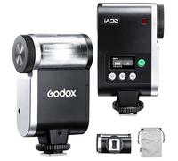Godox iA32 Mini Camera Flash, GN15, Auto/Manual Mode, 8-Level Power, Adjustable Head (-7°~90°), Single contact hot shoe, Portable On-Camera Speedlite for Canon Sony Nikon Fujifilm