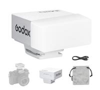 Godox iM20 Mini Camera Flash White 470mAh Type-C Charge 440 Flashes with Full Power 3s Recharge Time 5 Power Levels Manual for Sony Zve10 Zv1 Sony A7III Ricoh Gr3 Fujifilm F1
