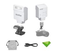 Godox iM22 Mini Flash+Hot Shoe Riser for Canon, Sony, Fuji, Nikon, Panasonic Olympus Pentax, 3s Recycle Time, Approx.440 Flash Times, Speedlight for Sony ZV1, NOT for ZV-1F (White)