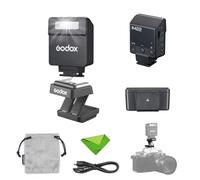 Godox iM22 Mini Flash+Hot Shoe Riser for Canon, Sony, Fuji, Nikon, Panasonic Olympus Pentax, 3s Recycle Time, Approx.440 Flash Times, Speedlight for Sony ZV1, NOT for ZV-1F (Black)