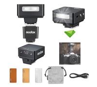 Godox iT20 S iT20-S with Hot Shoe Riser, TTL Flash for Sony, 700 Full Power Flash, 1.5s Recycling Time, Built-in Lithium Battery, Mini Flash Speedlight with Color Filters (NO HSS, Black)