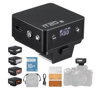 Godox iT20S supports TTL automatic flashing/M manual flashing, 1/32~1/1 power range, lithium battery,Standard diffusion film and magnetic filter,suitable for Sony camera