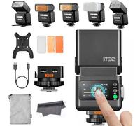 Godox IT32 Camera Flash with X5S Flash Trigger for Sony Cameras, TTL HSS TouchScreen, Hotshoe & Trigger 2-in-1, 510 Full Power Flashes, LED Modeling Light, Lithium Battery, with Reflector & Diffuser