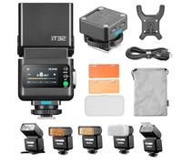 Godox iT32 Camera Flash + X5-O Magnetic Base Compatible with Oylmpus Cameras,TTL HSS +LED Lamp,X5 Serves Hotshoe + Trigger in One Base,Wireless Control Other Godox X System Flashes
