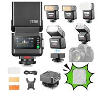 GODOX iT32 TTL Camera Flash with X5C Trigger for Canon R3 R5 R5C R6ll R7 R8 | R R10 R100 M50 M6Il M5 M3 5DMarkIV 6DMarkll 90D 80D etc, 2.4G HSS 1/8000s Magnetic Hotshoe & Trigger 2-in-1 Mini Camera Flash
