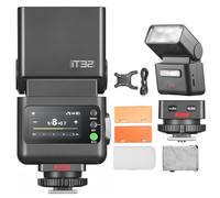 Godox iT32 TTL Camera Flash with X5C Wireless Flash Trigger, 2.4GHz HSS 1/8000s GN18, LCD Touchscreen, LED Modeling Light Compatible with Canon Cameras