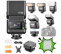 Godox iT32 TTL Camera Flash with X5F Trigger for Fujifilm X-T4 X-T3 X-T30 | X-T20 X-T2 X100F X100T X-Pro2 X-E1 X-A3 GFX 50S etc, 2.4G HSS 1/8000s, Magnetic Hotshoe & Trigger 2-in-1 Mini Camera Flash
