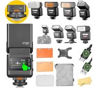 GODOX iT32 TTL Camera Flash with X5S Flash Trigger for Sony Cameras,Magnetic Hotshoe & Trigger 2-in-1,Touch Color Screen,Rotatable Flash Head,510 Full Power Flashes,1.5s Recycle Time,LED Modeling Lamp