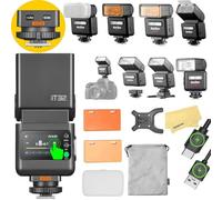 GODOX iT32 TTL Camera Flash with X5S Flash Trigger for Sony Cameras,Magnetic Hotshoe & Trigger 2-in-1,Touch Color Screen,Rotatable Flash Head,LED Modeling Lamp,1.5s Recycle Time,510 Full Power Flashes