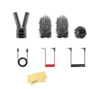 GODOX IVM-S3 Stereo On-camera Microphone,180° Sound Pickup,470mAh Lithium Battery for 15h Working Time,Support Memory Card for Interviews,Musical Performances,Multi-person Filming