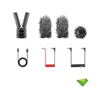 GODOX IVM-S3 Stereo On-Camera Microphone, Cold Shoe Mount Shotgun Cameras Microphone, 1-Click Low Cut, 10 Stepless Gain Control, Memory Card Slot Mic for Cameras, Smart Devices for Vlog, Interview etc
